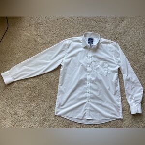 Men’s Stafford regular fit travel easy care broadcloth button down dress shirt